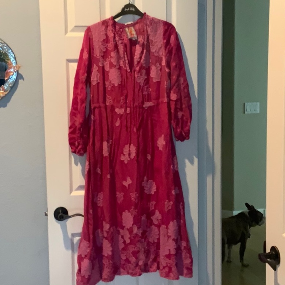 Vintage Jonny Was Pink Floral Dress